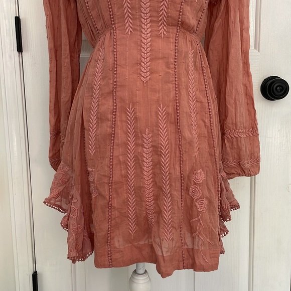 Free People Blush long sleeve size Medium dress - Picture 3 of 7